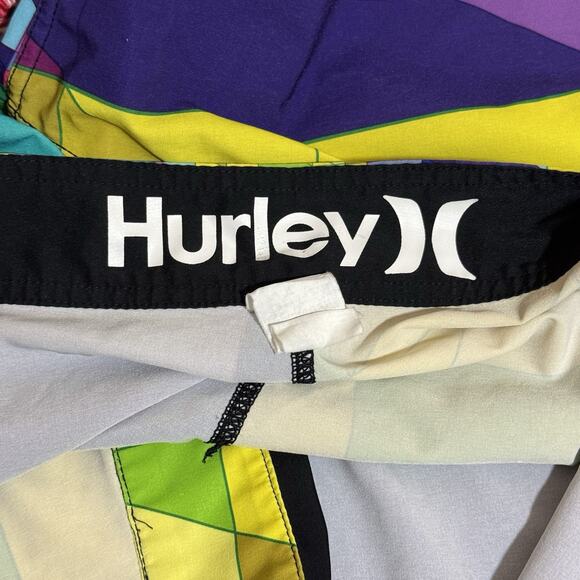 Hurley Phantom Mens Bold Primary Color Block Board Shorts Swim Trunks Large - Picture 9 of 9